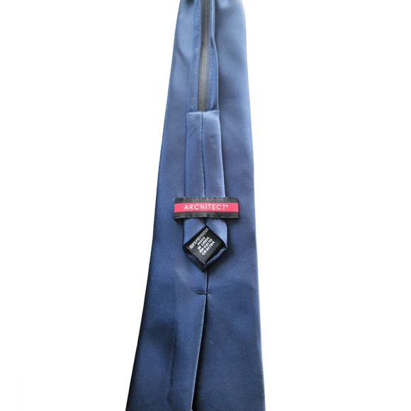 Architect Zipper Ties Rose Gold paisley and Blue - Picture 3 of 7